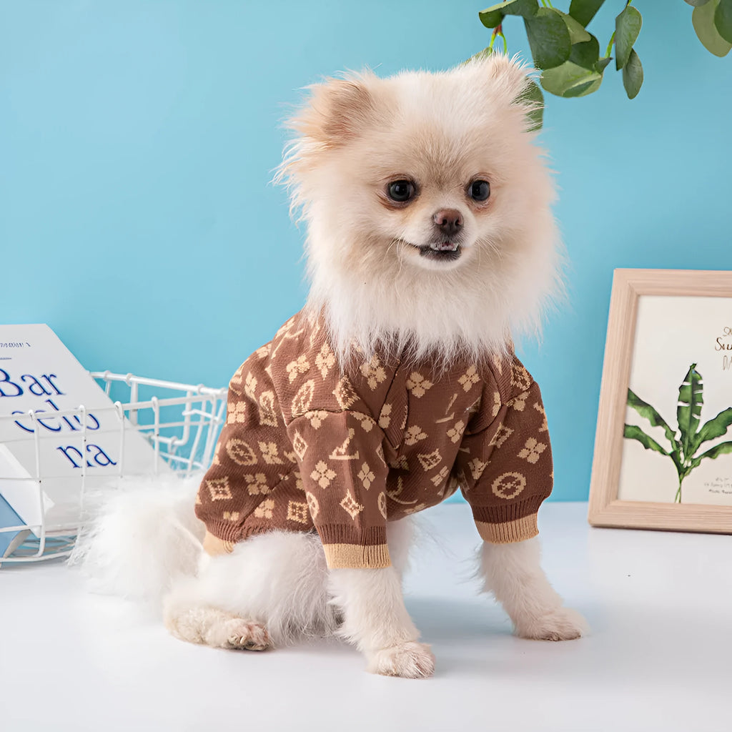 Wool dog sweater in European American style for autumn and winter wear