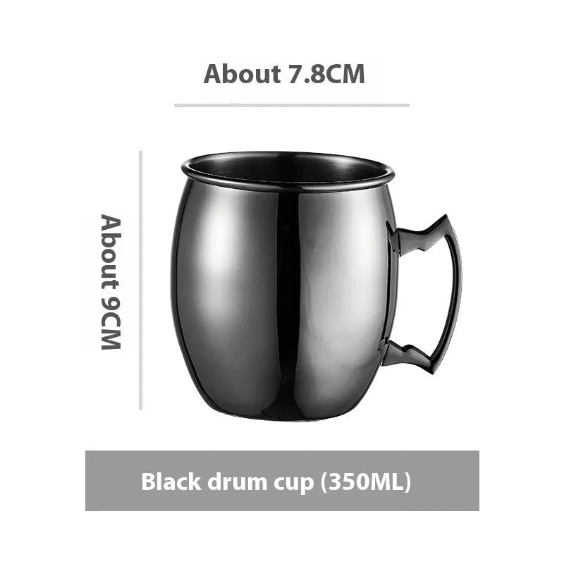 Stainless steel Moscow mule cup with copper plating in metallic finish