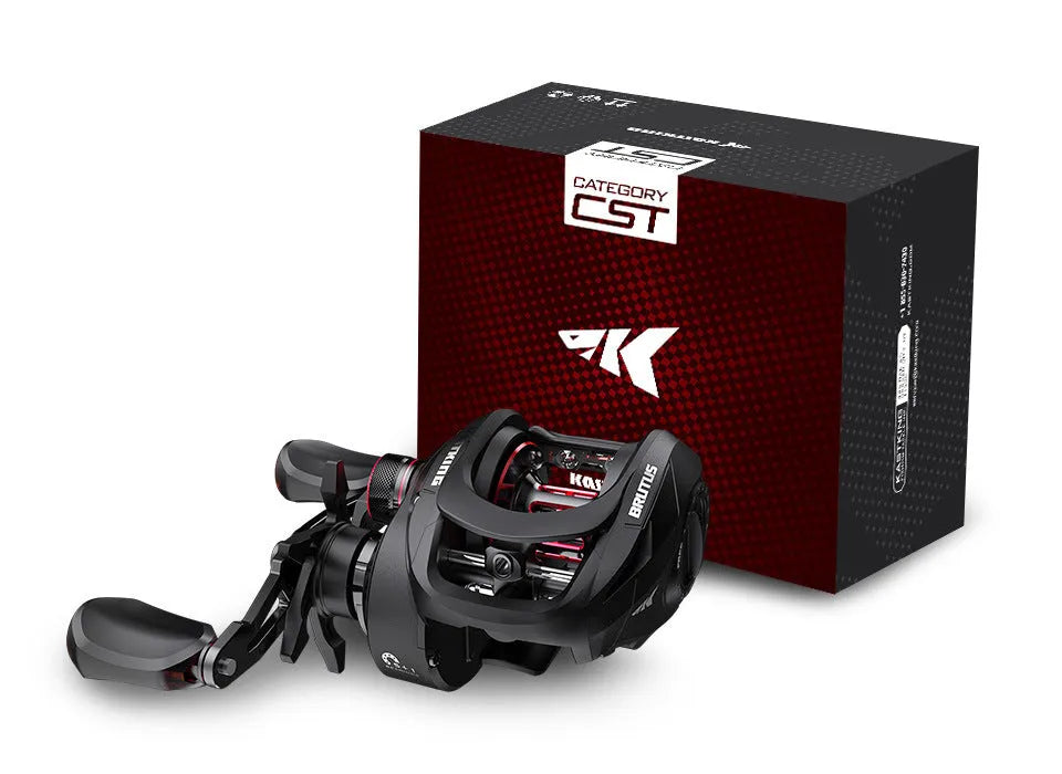 Drip wheel fishing reel showing rocking wheel line mechanism with left and right hand configuration options