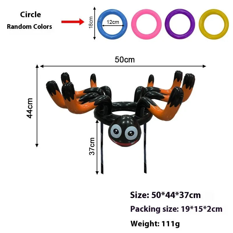PVC inflatable octopus ferrule throwing toy in multiple colours for coordination games
