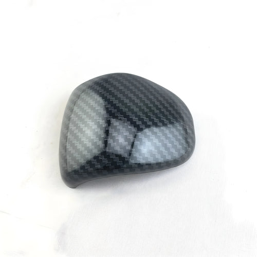 Carbon fibre pattern gear shift knob cover for smart Runk3 car interior.