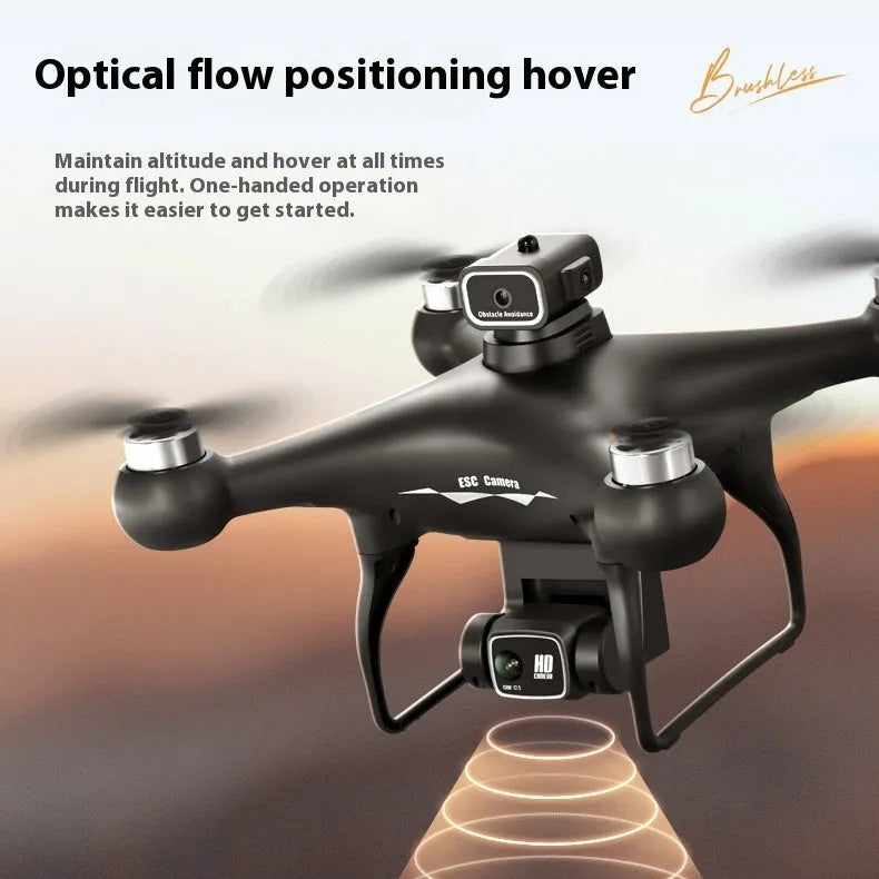 S116 brushless UAV drone with obstacle avoidance sensors and HD camera in black or white colours