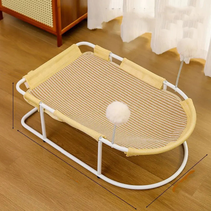 Large grey fabric kennel with breathable bracketed sides for cats and puppies.
