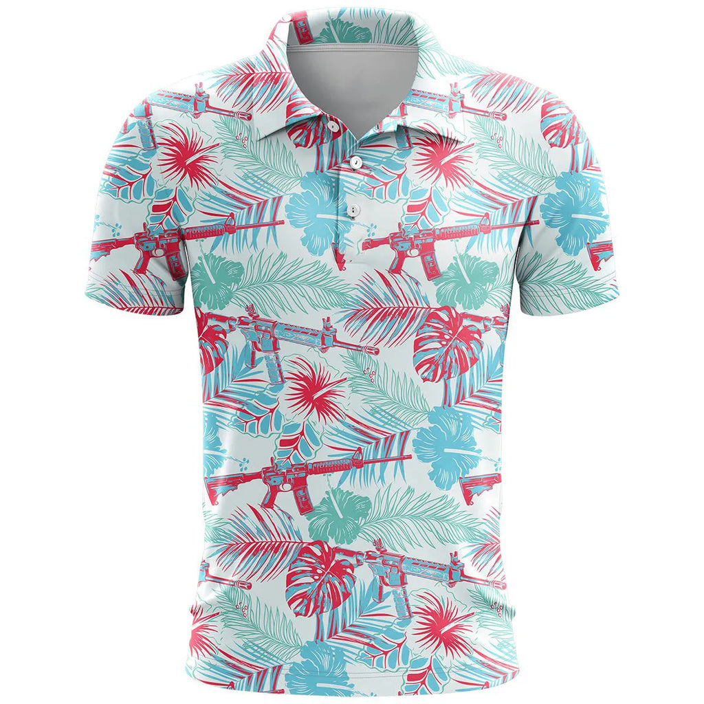3D printed short sleeve leisure top in loose fit with bird eye cloth fabric