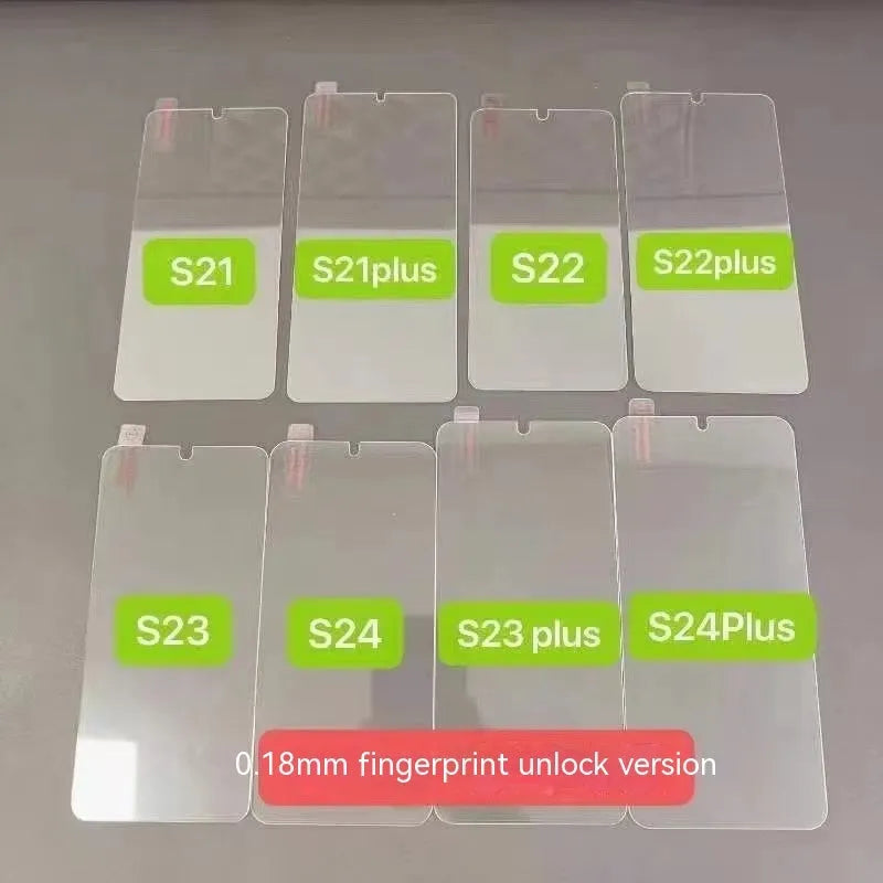 HD tempered glass screen protector for Samsung mobile phone on a table