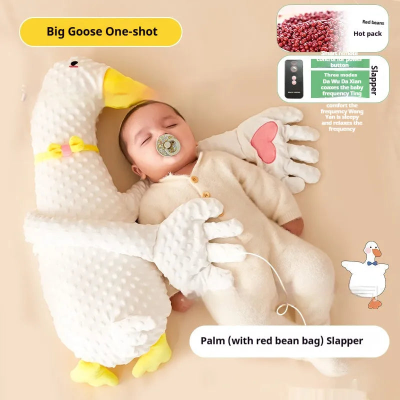 Soothing Baby Sleeping Pillow Animal Doll with Long Life Edition Design Plush Companion for Infants 0-3 Years in Dinosaur Moore Rabbit Big White Geese or Deer Colour Options Graphic Customisation Available