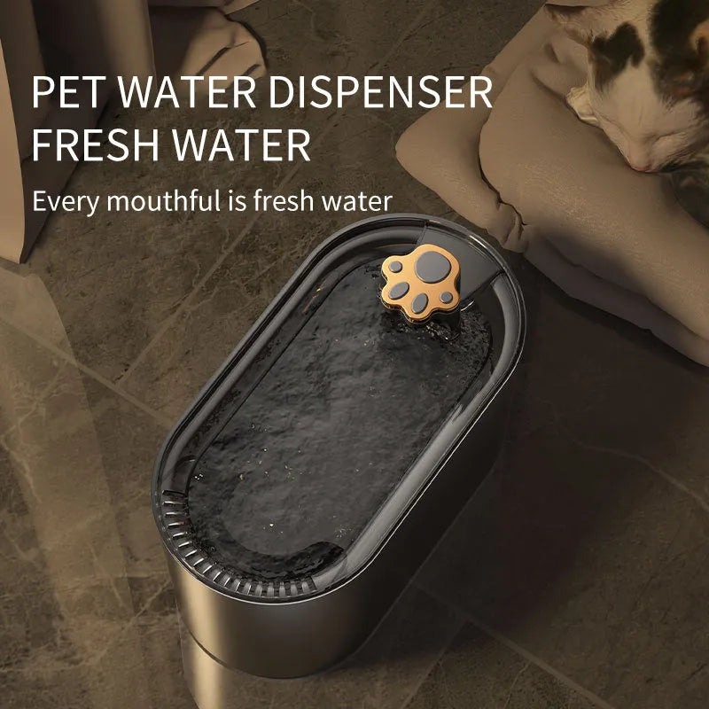 3L automatic pet water fountain in Berlin blue colour with LED light and quiet pump