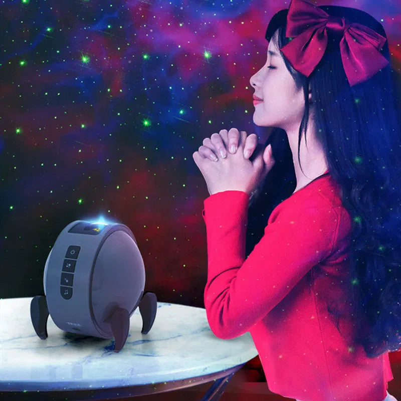 Dream Starry Sky Projector HD Laser Atmosphere USB-powered nebula light with aurora effect in a dark room