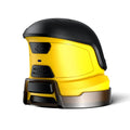 Yellow cordless electric ice scraper with USB charging cable for car window de-icing