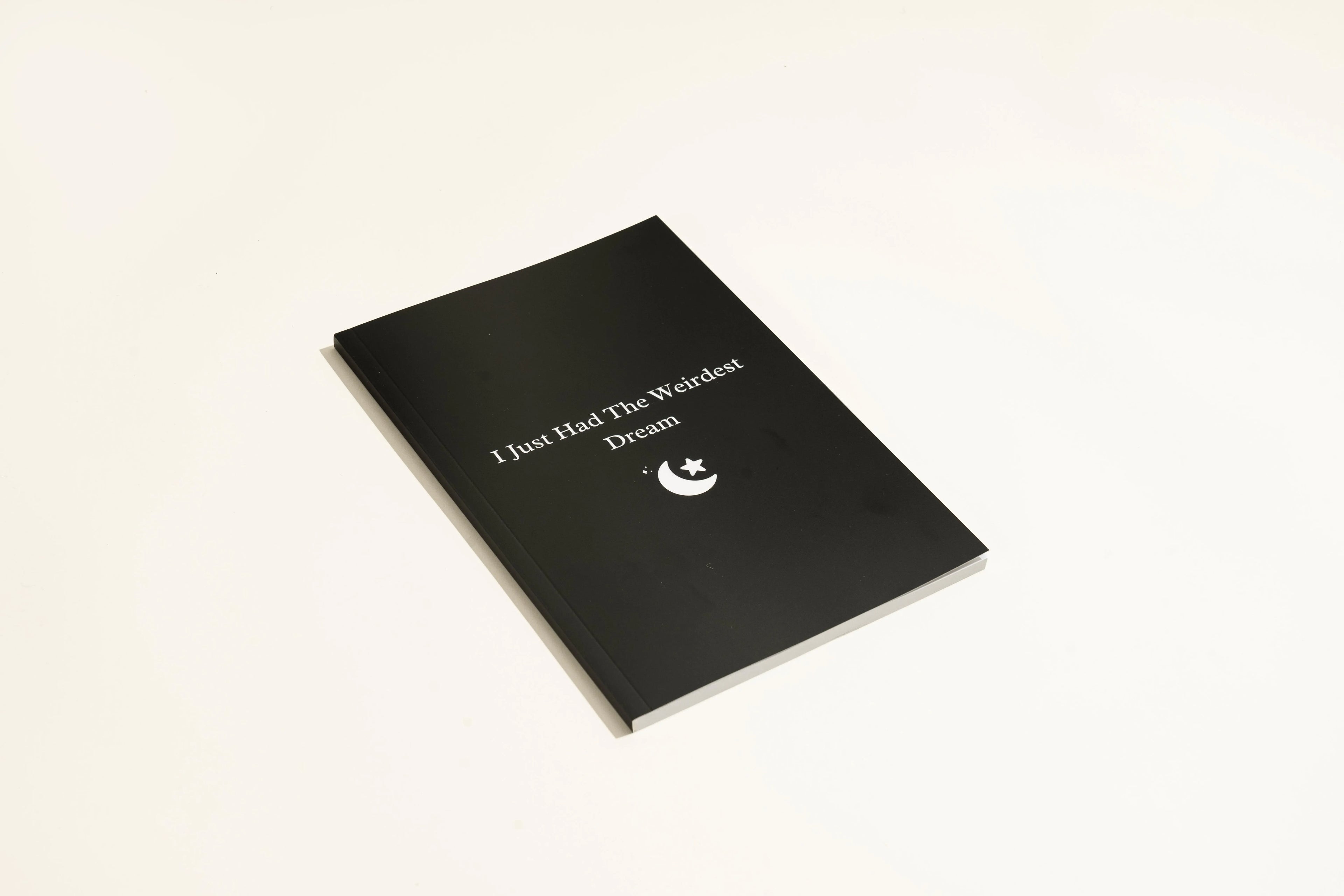 Black dream journal notebook with business simplicity style for organised dream recording