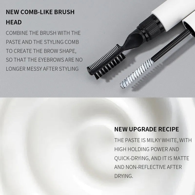 Natural Wild Eyebrow Liquid with shaping brush and eyebrow glue for brow definition