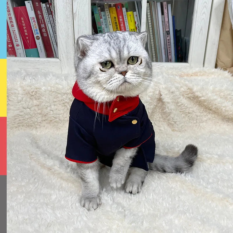 Cat and dog hoodie photo prop in tiger staff yuren colour showing hooded design