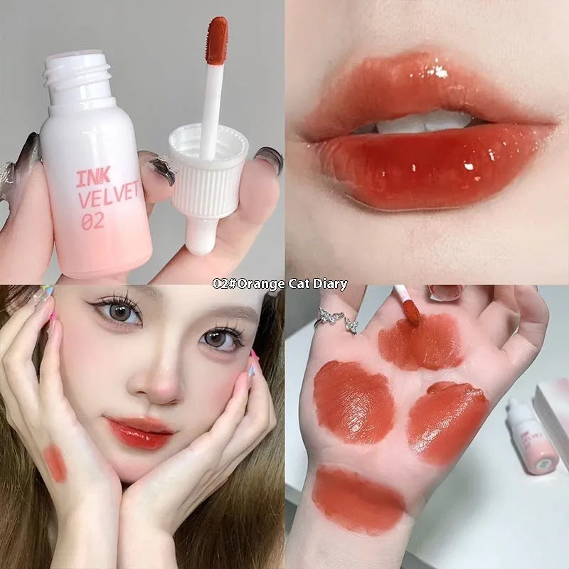 Milk Huhoo series mirror lip lacquer in 3.5g packaging with four shade options