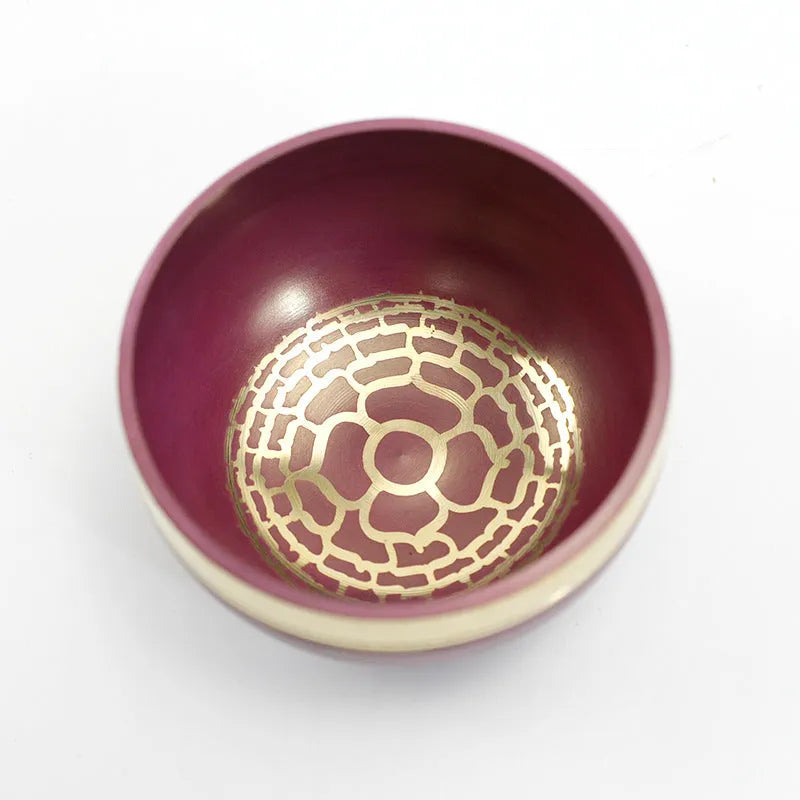 Handmade 7.8cm Himalayan singing bowl in one of seven colours for meditation and yoga