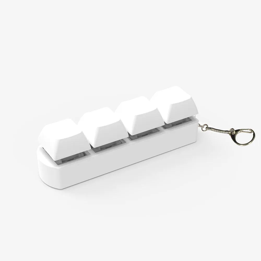 Four-key mechanical keyboard switch tester with ABS plastic housing showing 22x27x85mm dimensions