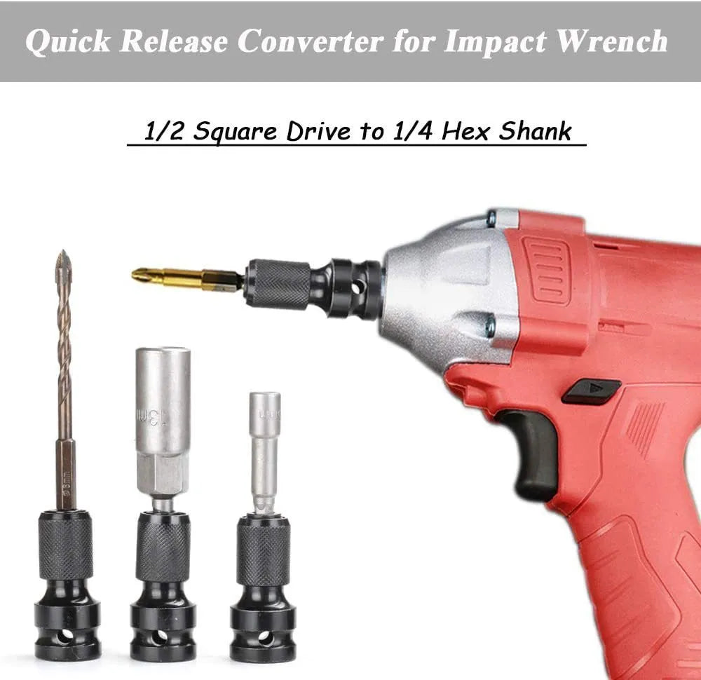 Hexagonal handle scaling bit holder with telescopic sleeve for drive size adaptation