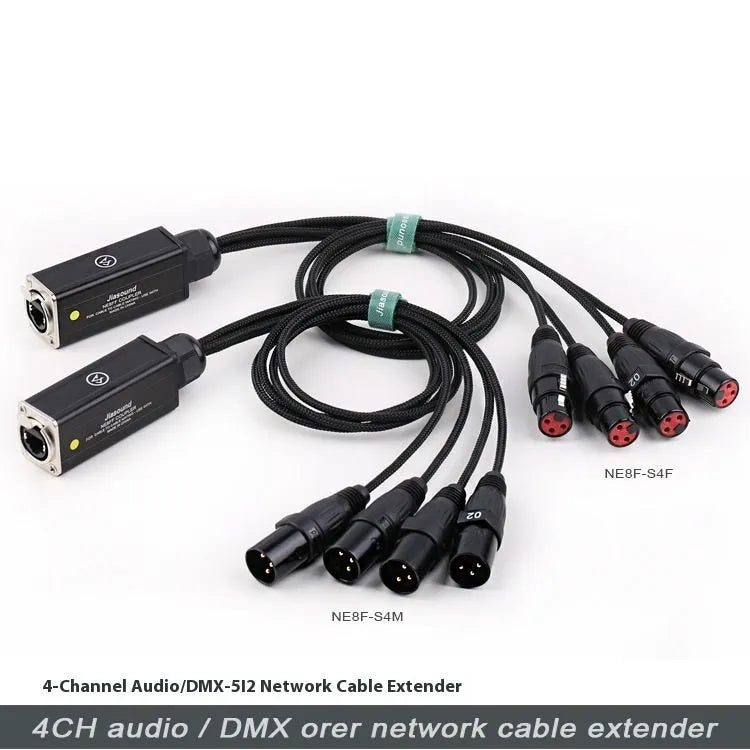 NE8FF CAT6 RJ45 male to female Ethernet cable extension connector on a white background.