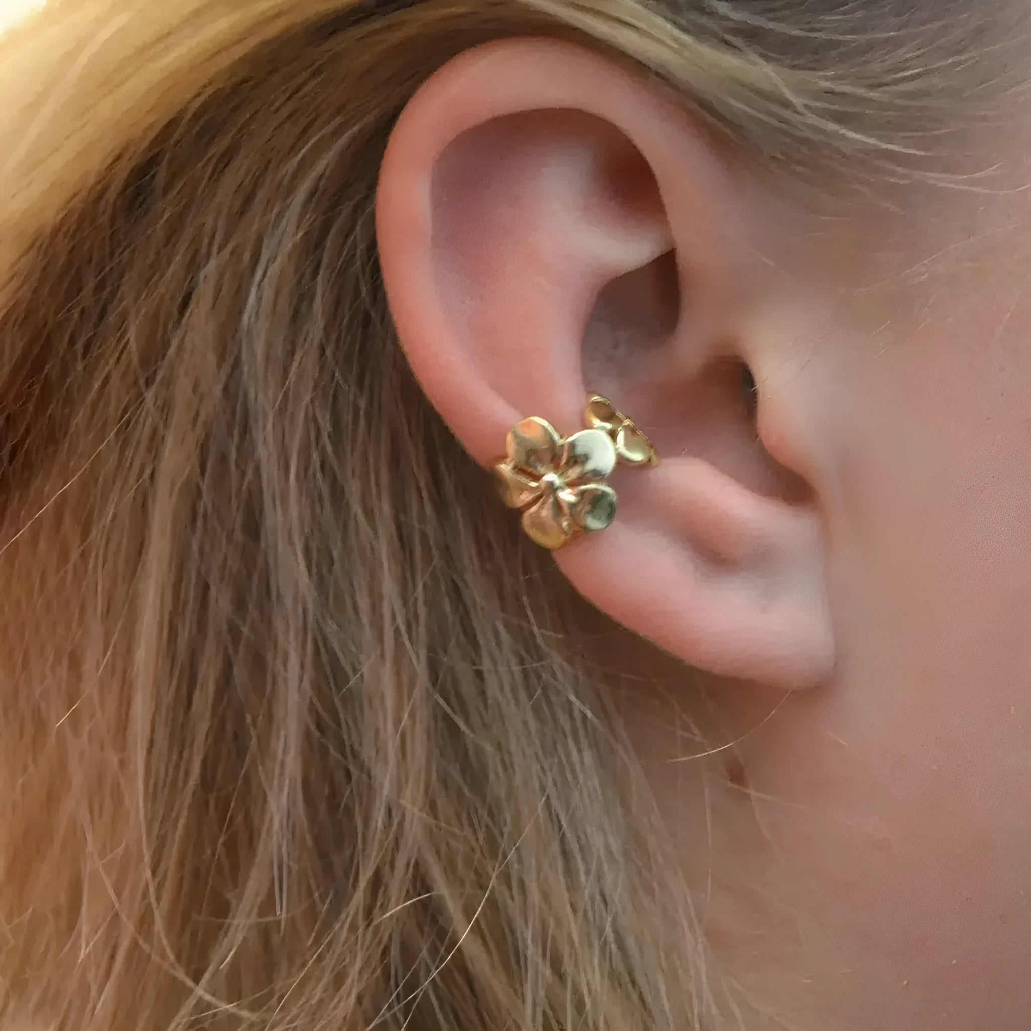 Gold starfish and scallop drop earrings with conch details on alloy hooks