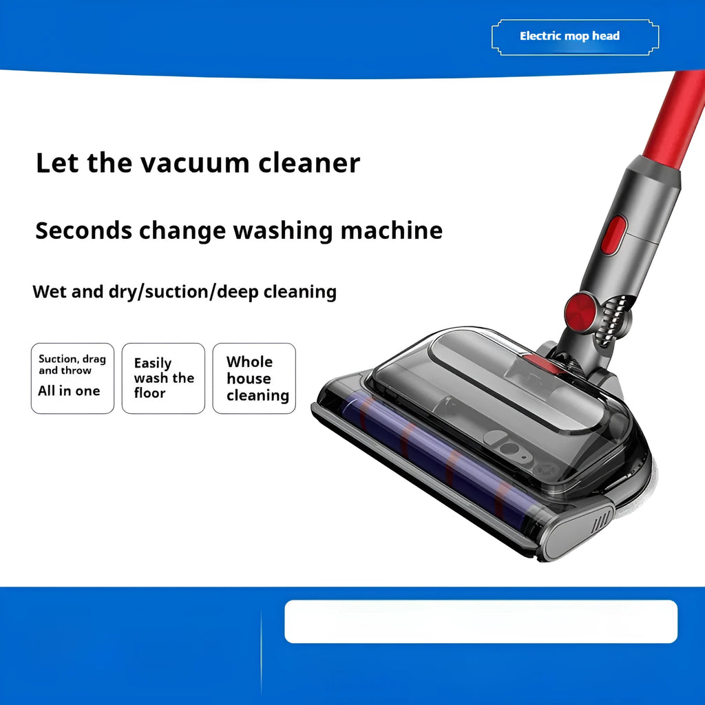 50W electric mop head floor brush accessory for vacuum cleaner with triple function design for large homes