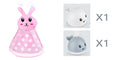 White and blue whale-shaped bath toy with water spray and LED lights floating in water