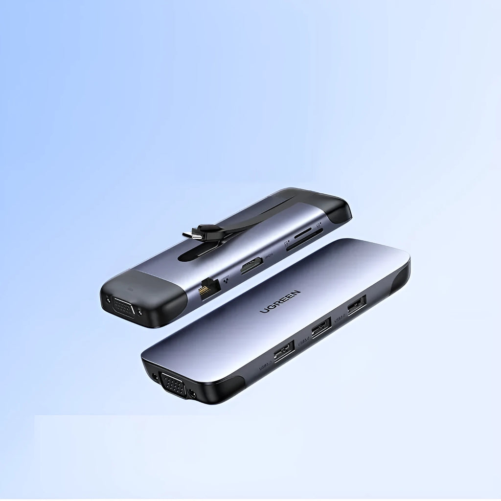 USB docking station expansion hub with HDMI port and multiple USB 3.0 connections