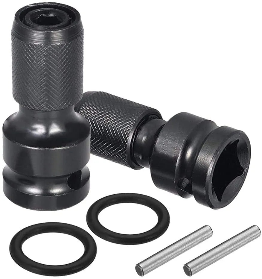 Hexagonal handle scaling bit holder with telescopic sleeve for drive size adaptation