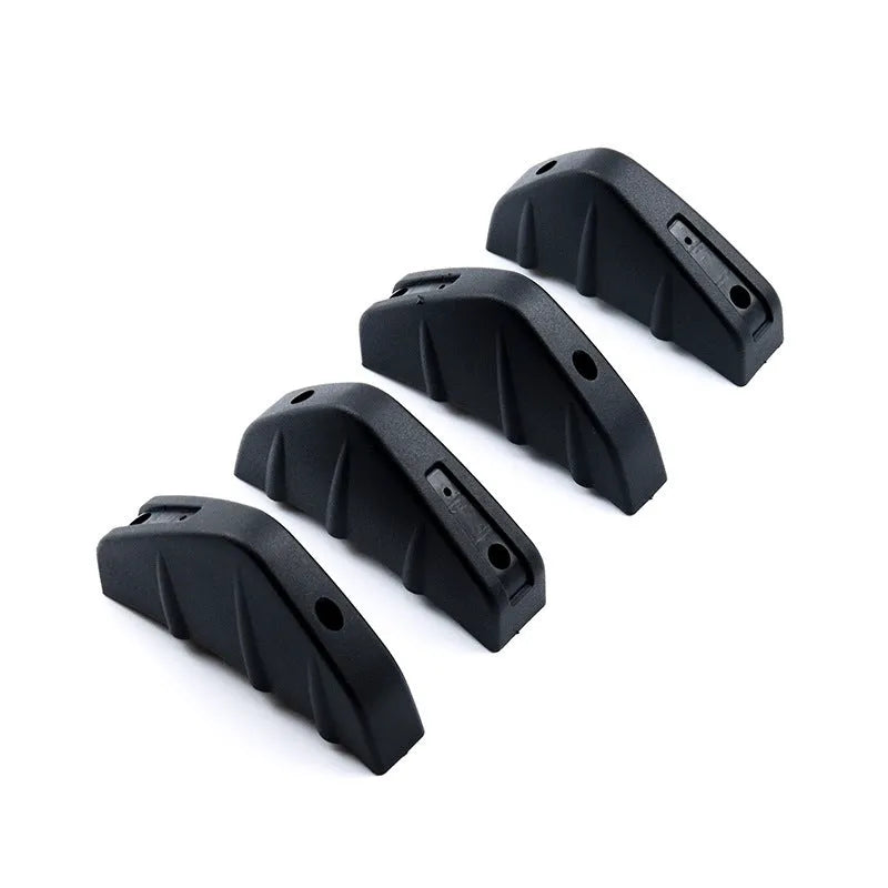 Black triangular ABS rear spoiler lip for automotive chassis, 15cm length
