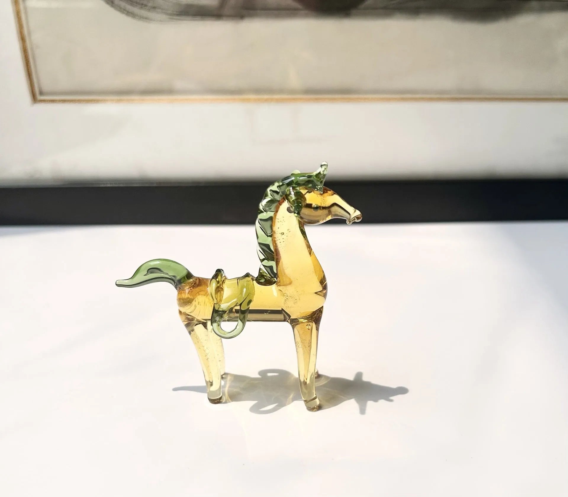 Coloured glaze horse office decoration in modern simplicity style