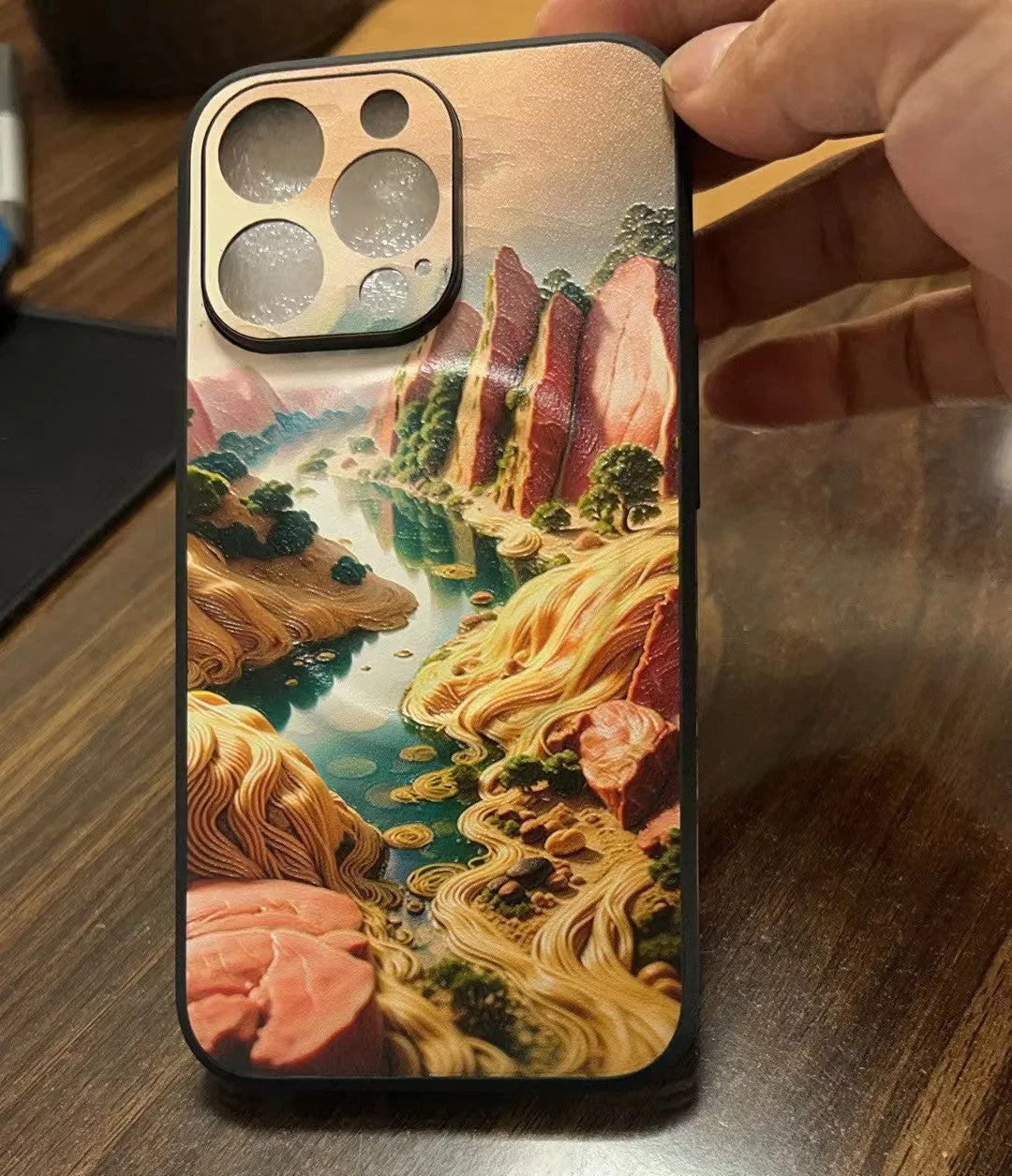 Slim magnetic suction protective phone case for iPhone 13 Pro in image colour with raised edges