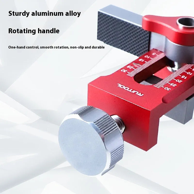 Aluminium alloy cabinet door installation aid tool for woodworking projects with 10mm diamond hole fittings