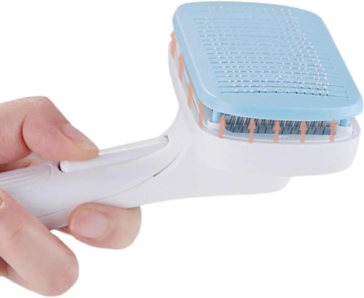 Automatic pet hair removal comb for dogs and cats in blue colour option