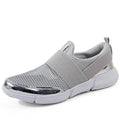 Women's low-cut breathable mesh sneakers in blue, black, or grey with PU midsole