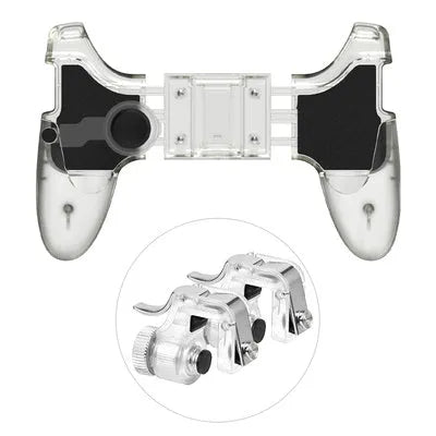 Black wired mobile phone gamepad with USB-C plug and suit handle grip design.