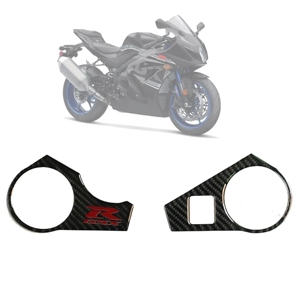 Black carbon fibre pattern adhesive sticker for SUZUKI GSXR1000 L1 upper connective plate