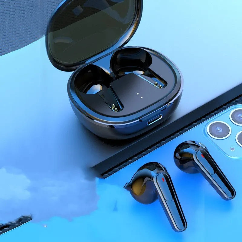 Black PRO30 wireless Bluetooth earpiece with in-ear fit and breathing light indicator.