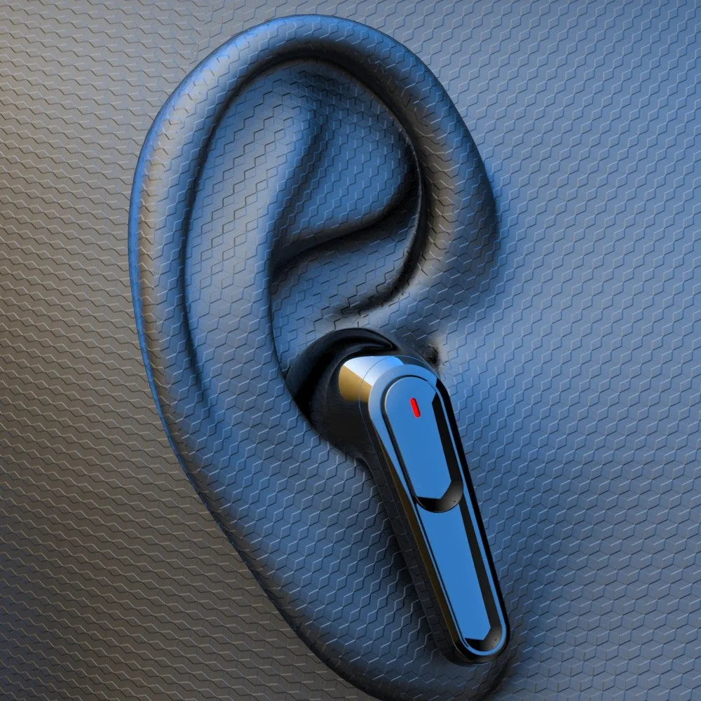 Black PRO30 wireless Bluetooth earpiece with in-ear fit and breathing light indicator.