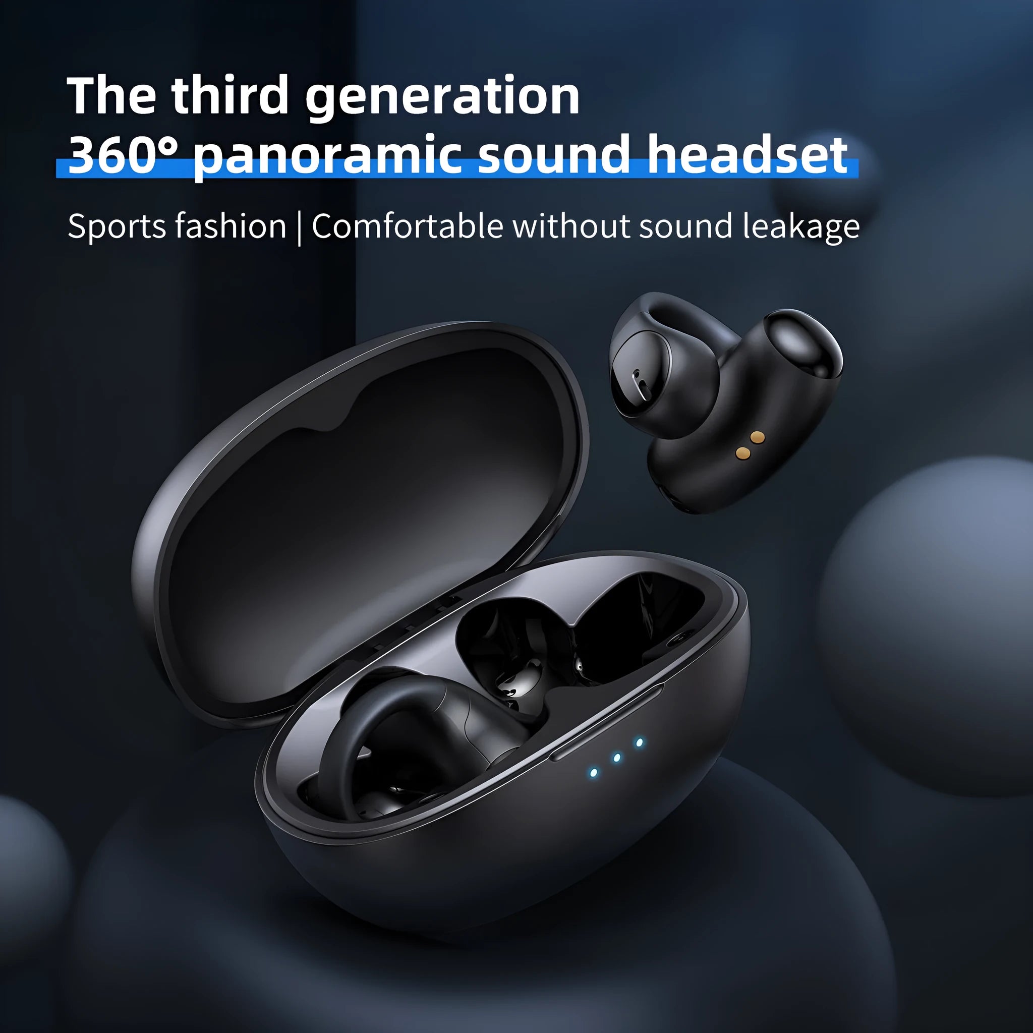 T306 Bluetooth wireless gaming headset with clip-on ear hook design in black or white colour