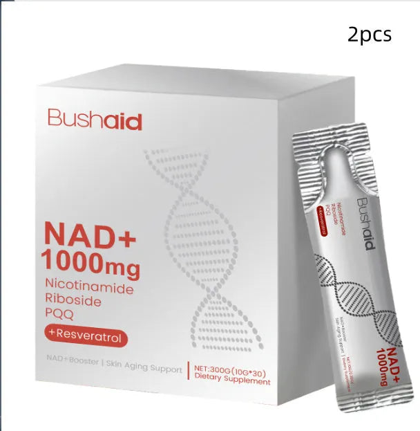 Two bottles of nicotinamide riboside anti-aging drink supplement powder, 300g each