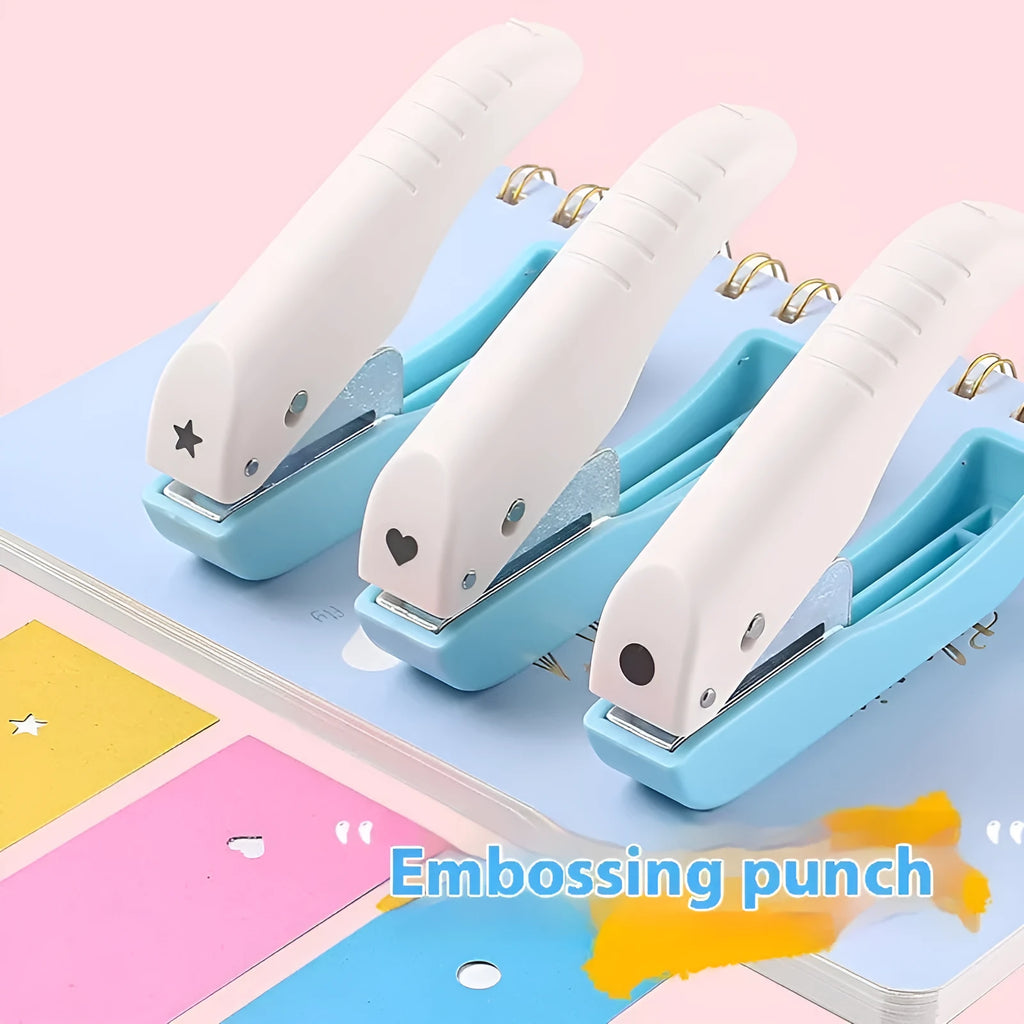 Manual pattern punching machine with four roller attachments for paper embossing craft projects