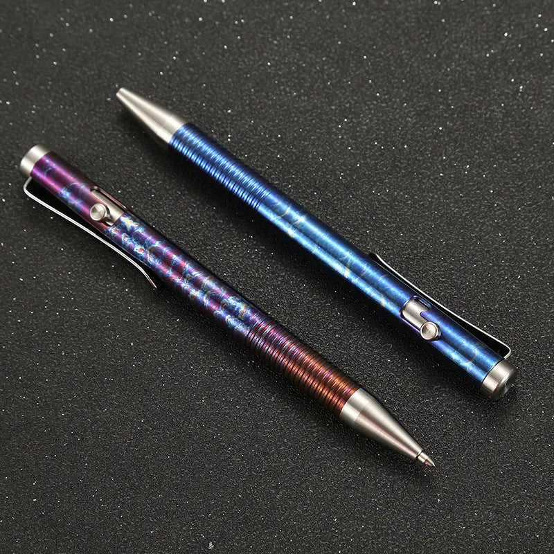 Titanium alloy magic colour gun bolt handle ball pen with phantom finish