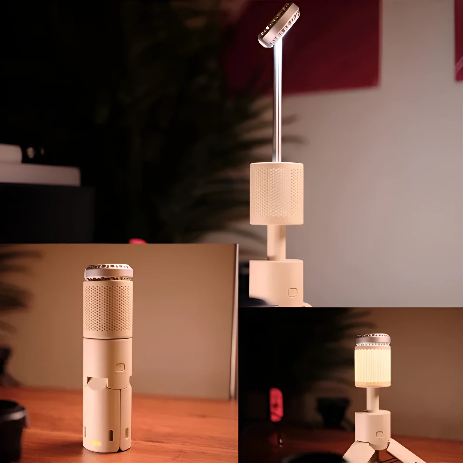 Outdoor camping portable LED light in off white colour with button switch
