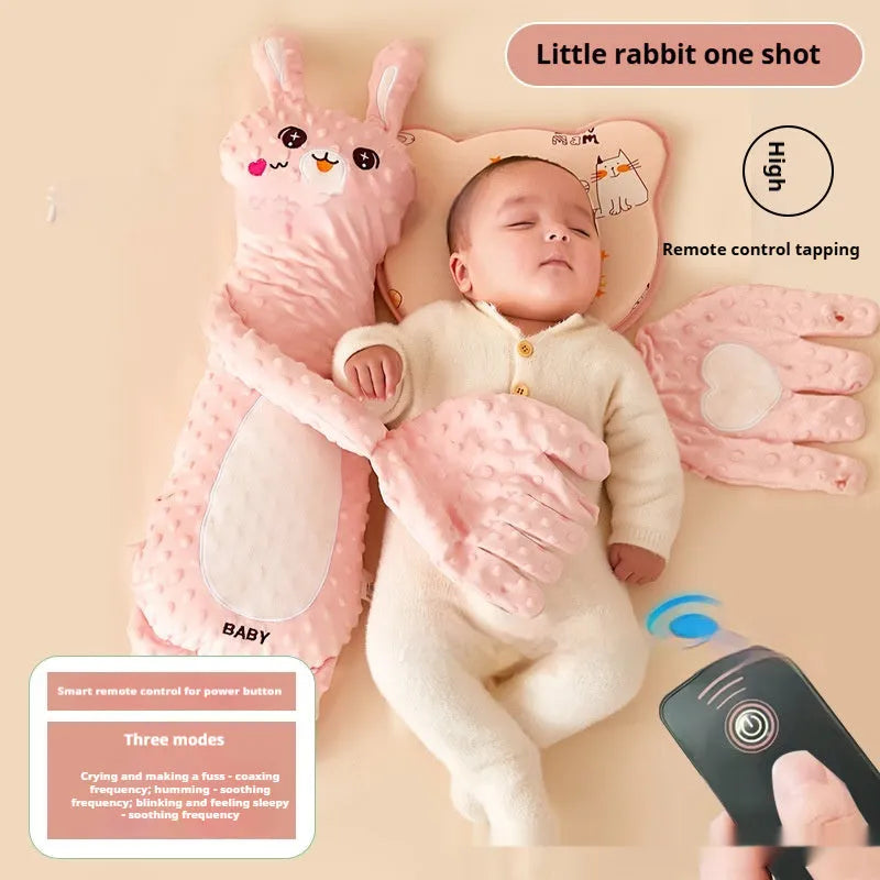 Soothing Baby Sleeping Pillow Animal Doll with Long Life Edition Design Plush Companion for Infants 0-3 Years in Dinosaur Moore Rabbit Big White Geese or Deer Colour Options Graphic Customisation Available