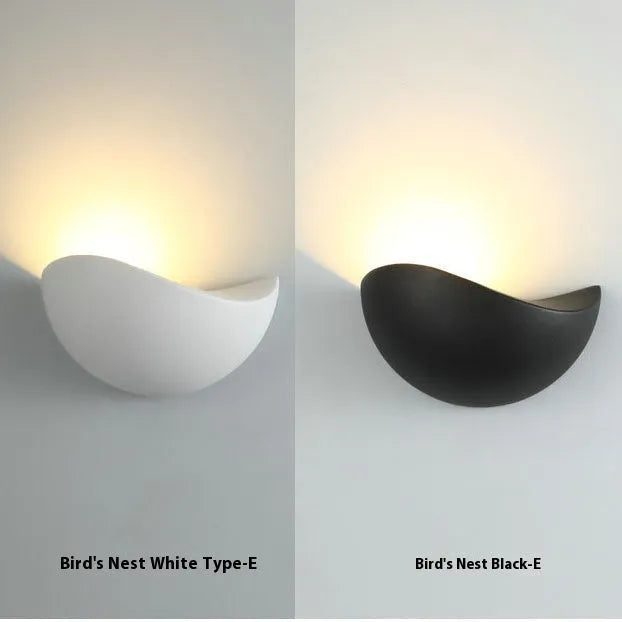 Black and white bird's nest design LED courtyard lamp with IP65 waterproof rating and aluminium alloy construction