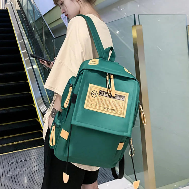 Large capacity multi-pocket waterproof oxford cloth travel backpack 28x43x14.5cm