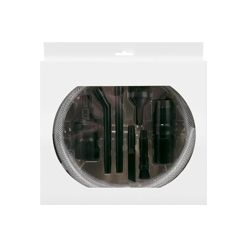 Eight-piece small suction head vacuum cleaner accessory set for dust collection