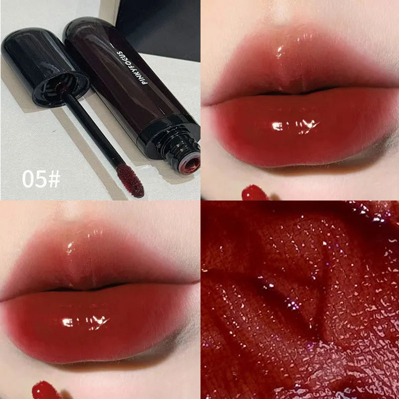Black Shiny Makeup Mirror Lip Lacquer in six Black Citrus shade options