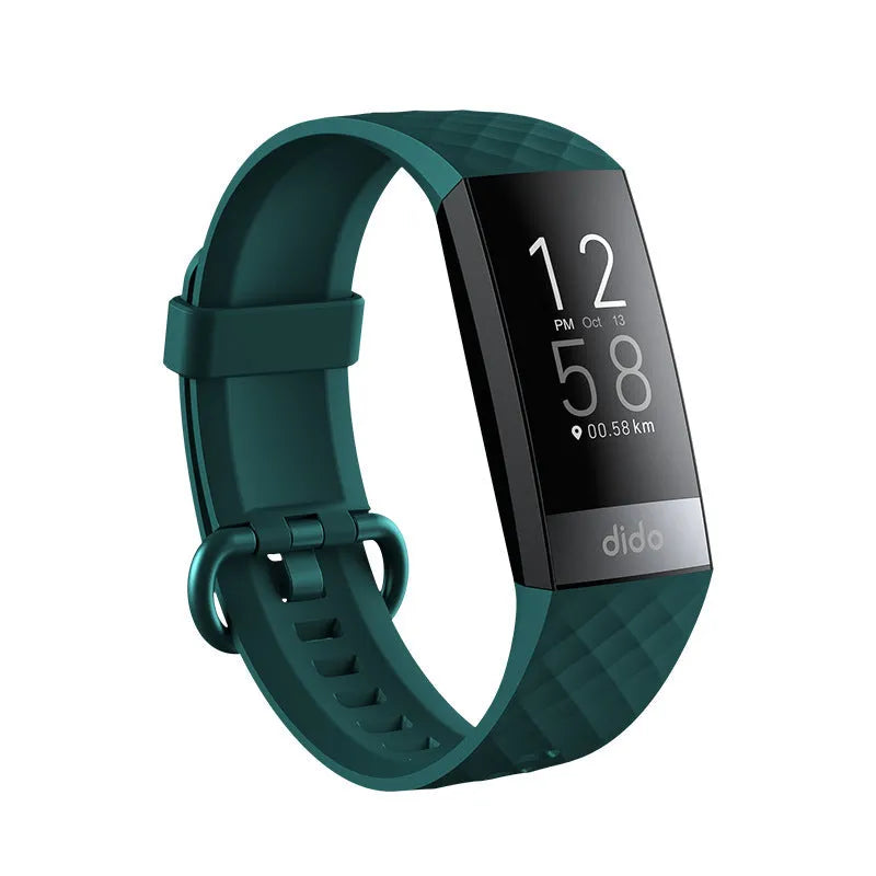 Y6 Black smart bracelet watch with a 1.1-inch screen for health monitoring.