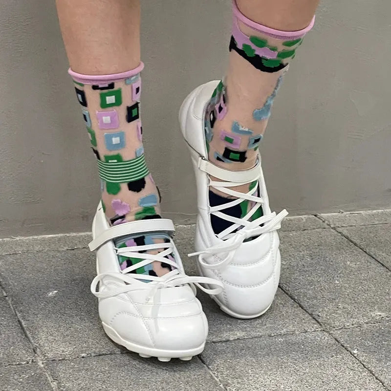 Women's silver lace-up bow sports shoes with mid heel and microfiber upper, college style casual trainers