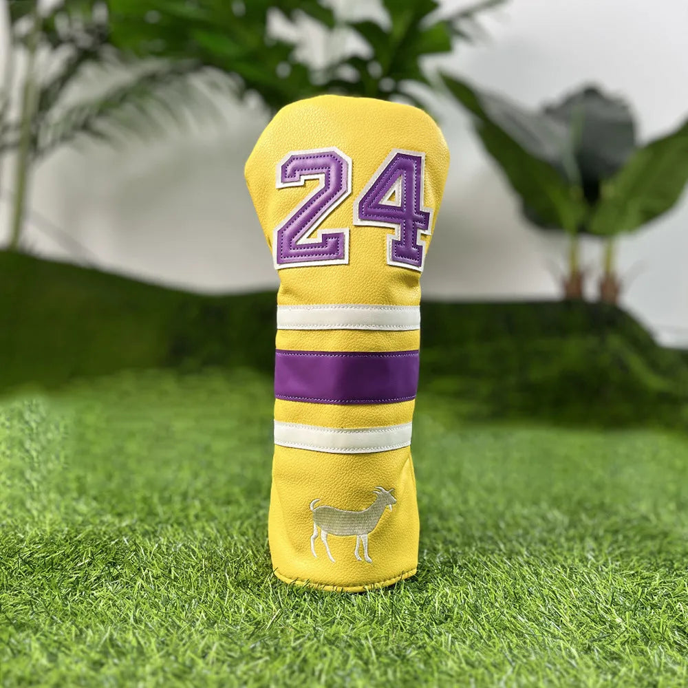 Wooden pole design golf club sleeve set with four headcovers in choice of colours
