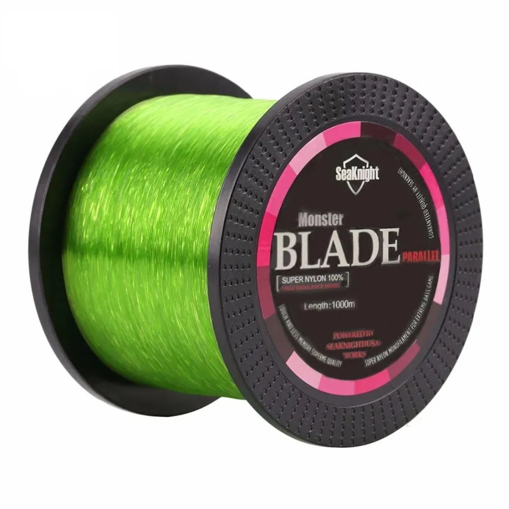 Seaknight 1000 metre spool of nylon fishing line in available colours and diameters.